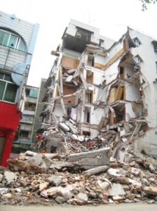 Aftermath of the earthquake hitting Mianzhu. Photo: UBS China Partners